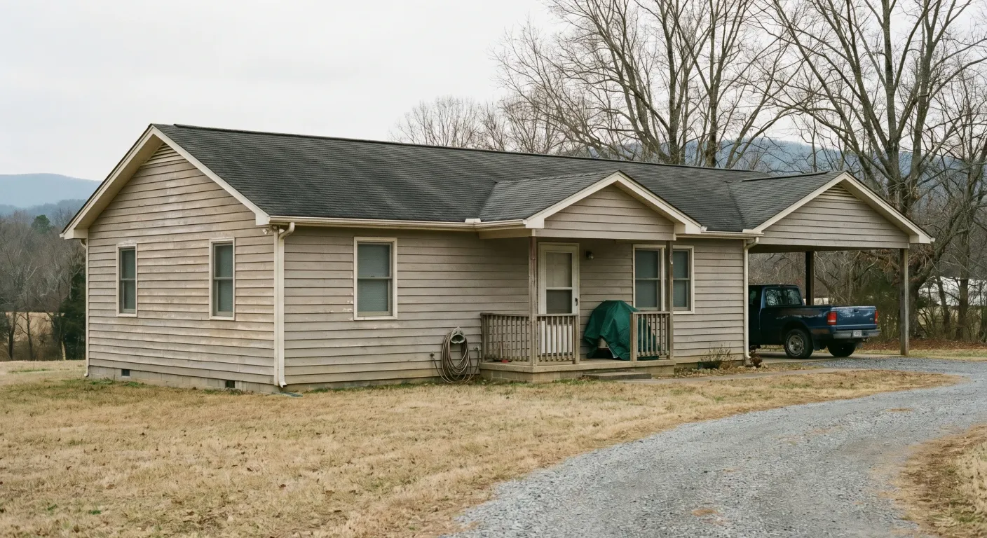Weathered gray cedar siding before restoration