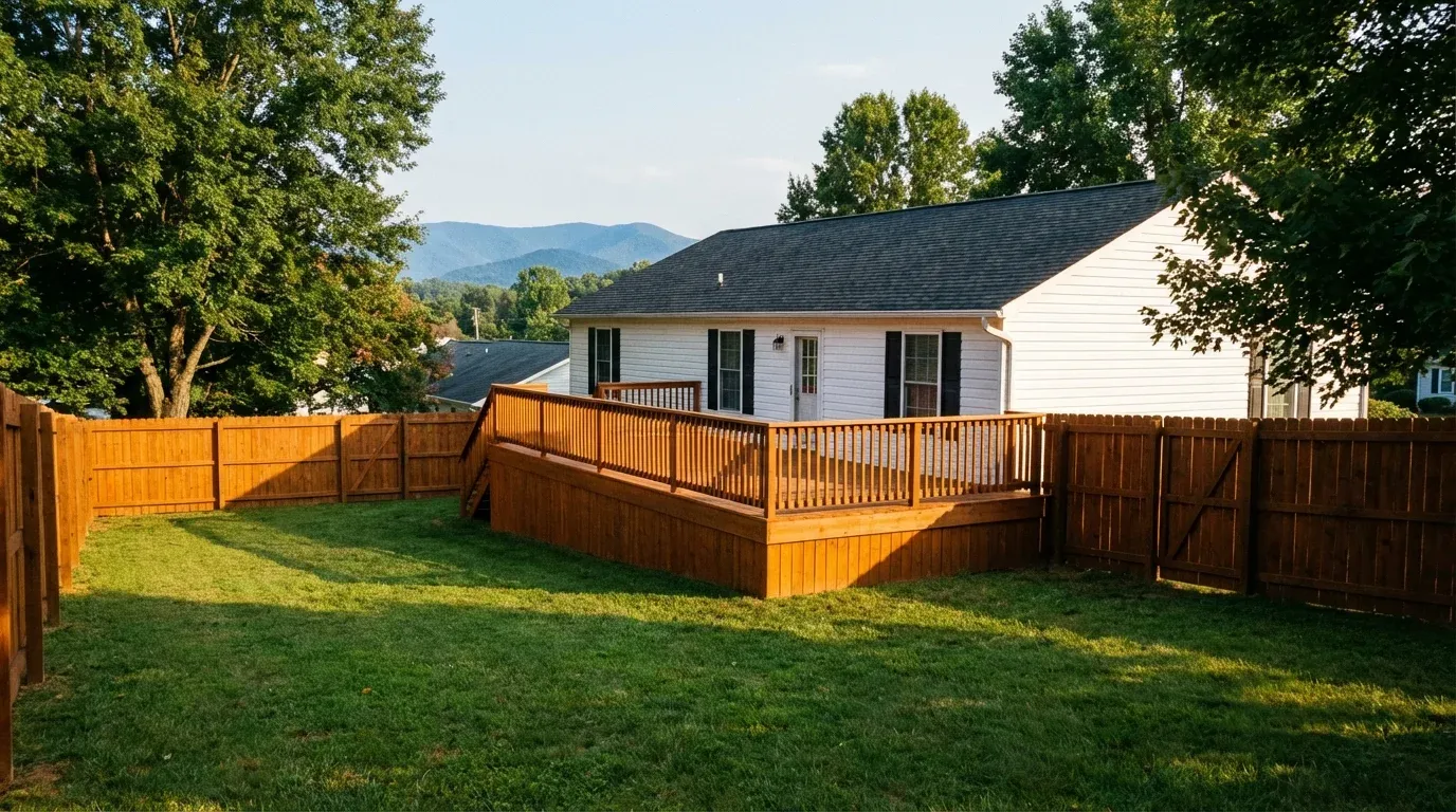 Completed deck staining project by Greystone Painting
