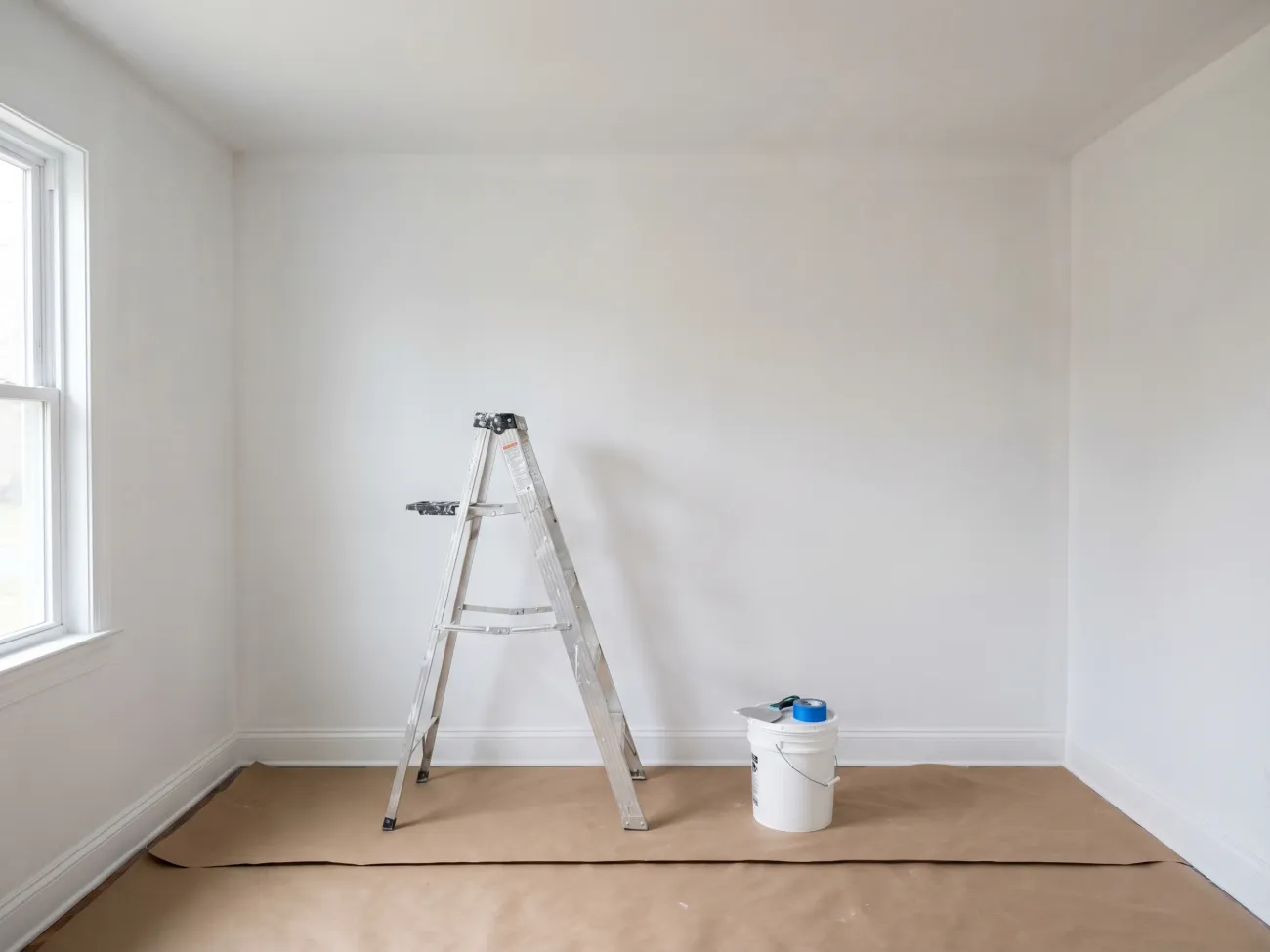 Smooth wall finish after professional drywall work