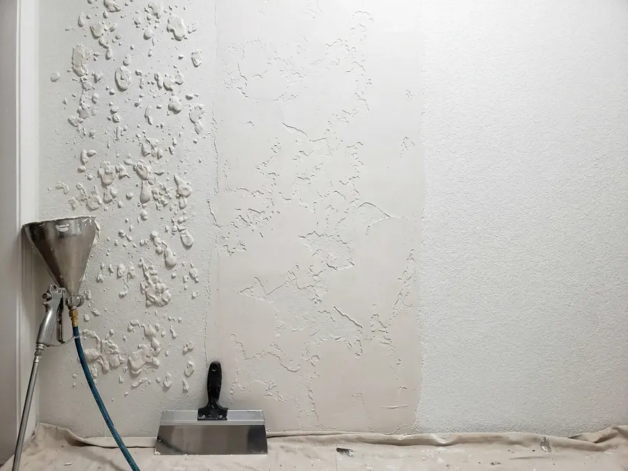 Knockdown texture application on drywall