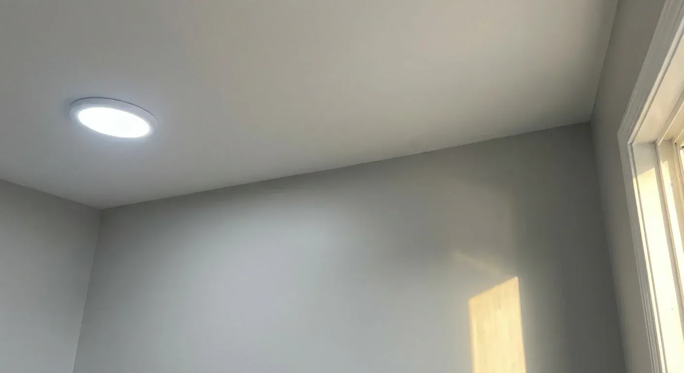 Drywall after water damage repair and refinishing