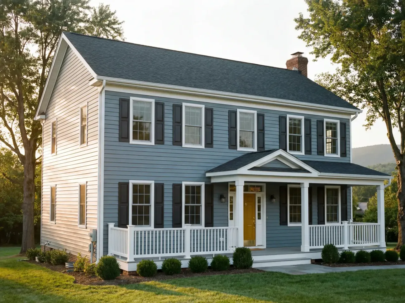 Freshly painted home exterior in Front Royal, Virginia by Greystone Painting