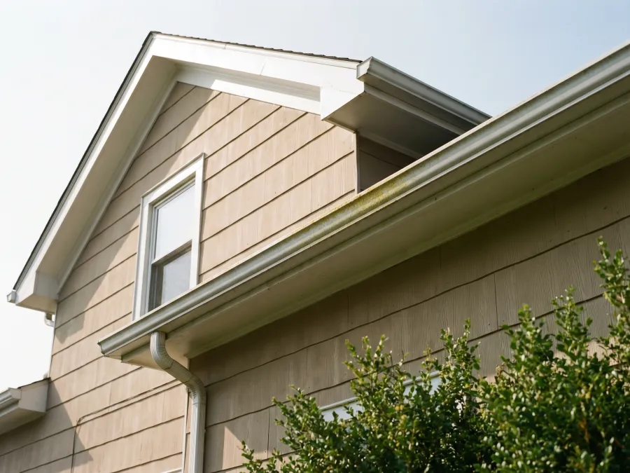 Painted trim and fascia detail on Virginia home exterior
