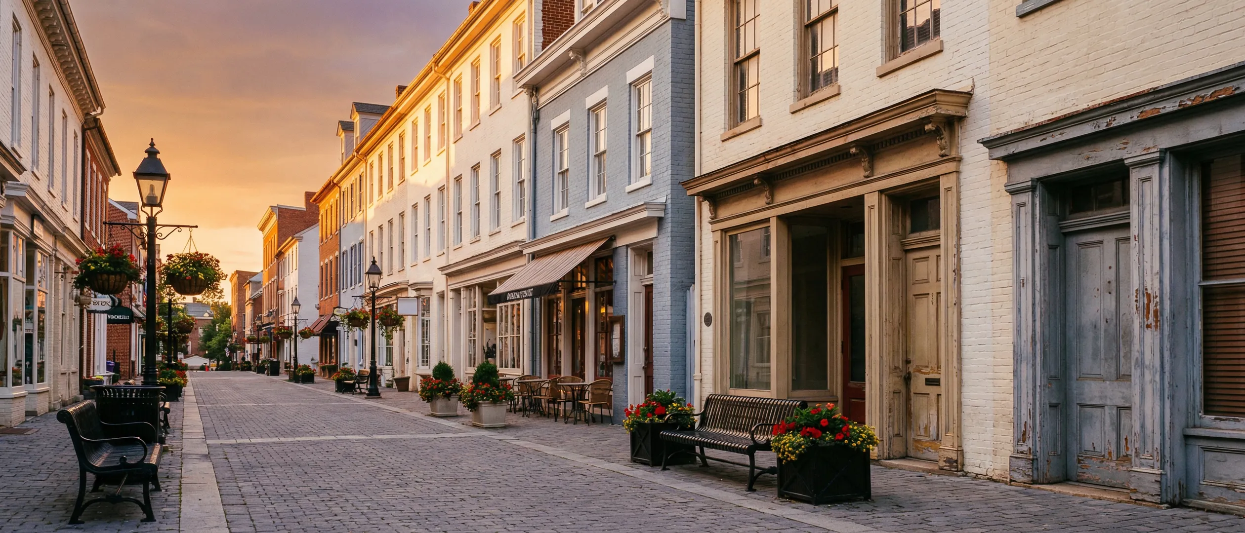 Old Town Winchester pedestrian mall in Virginia