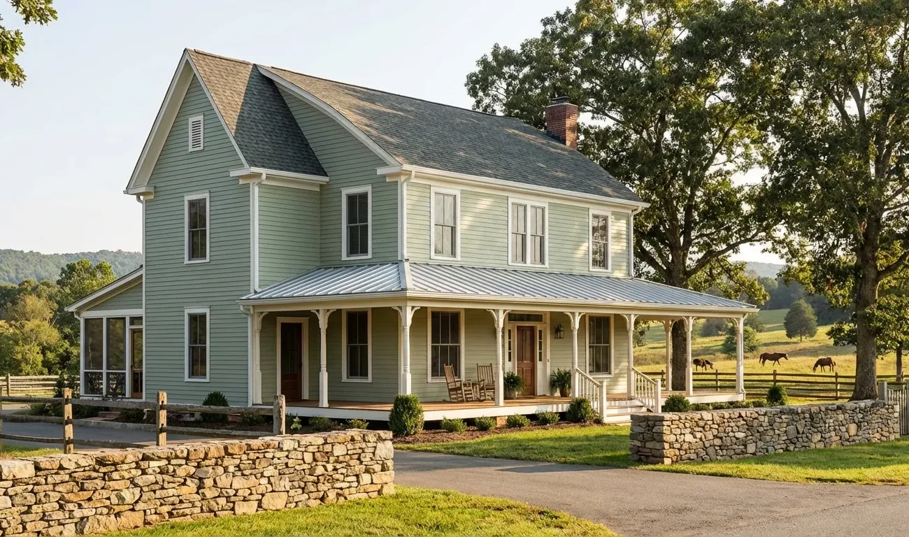 Freshly painted residential home in Fauquier County, Virginia