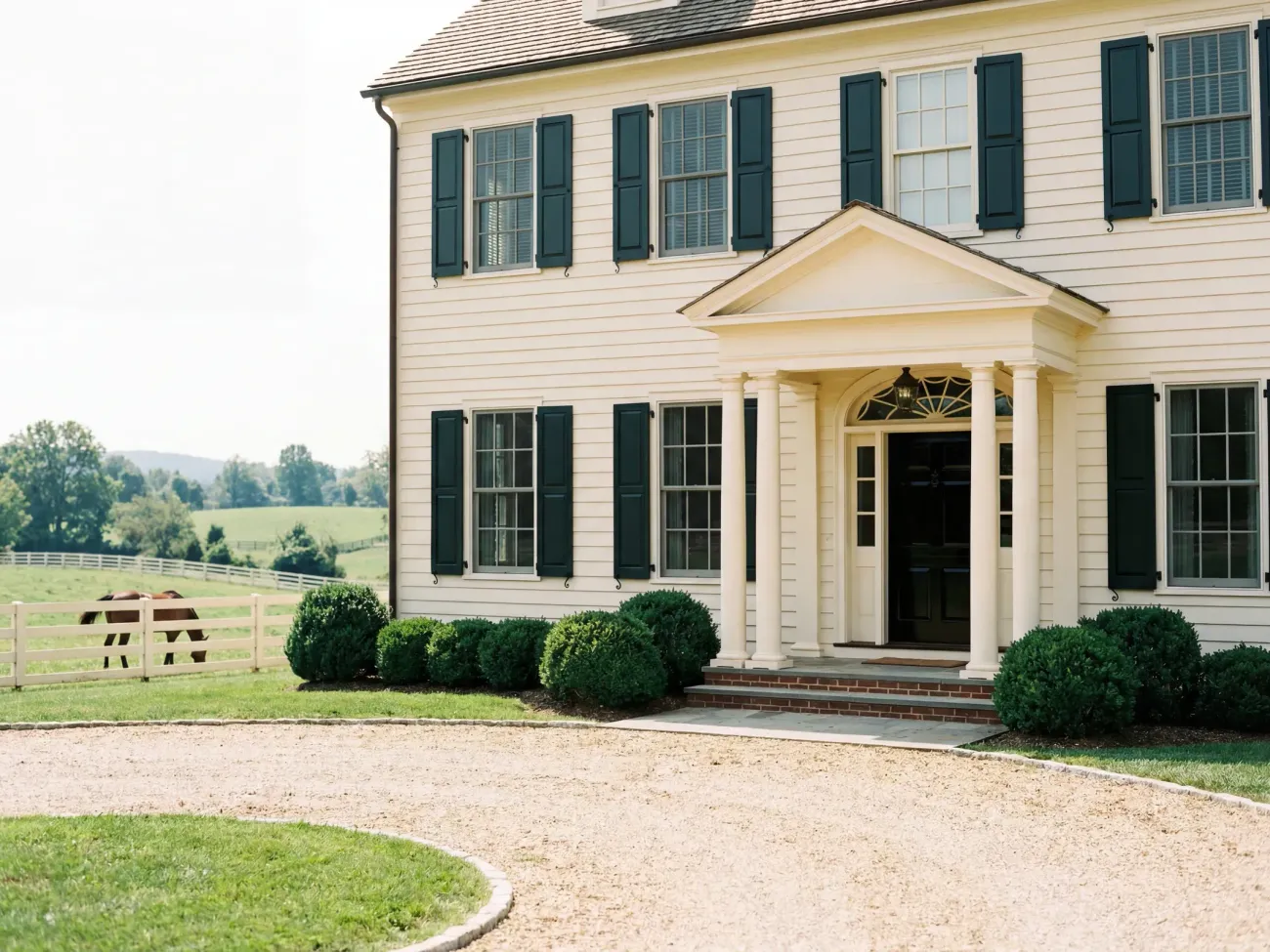 Freshly painted residential home in Middleburg, Virginia