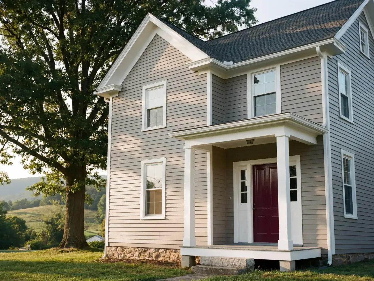 Freshly painted residential home in Strasburg, Virginia
