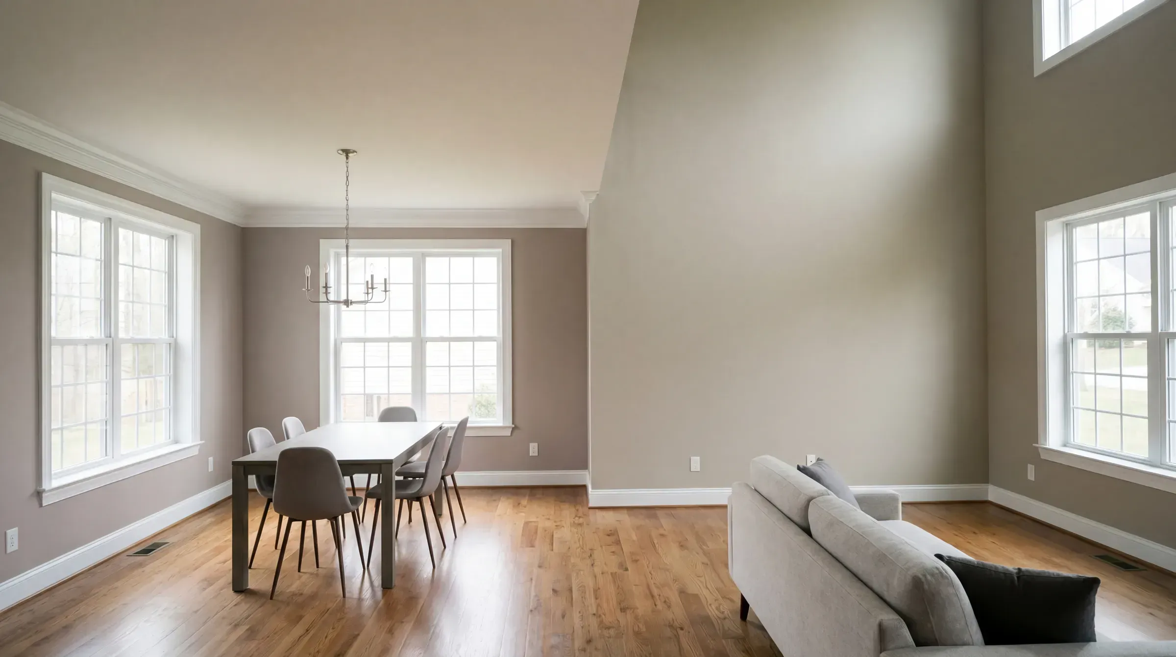 Finished interior room painted by Greystone Painting