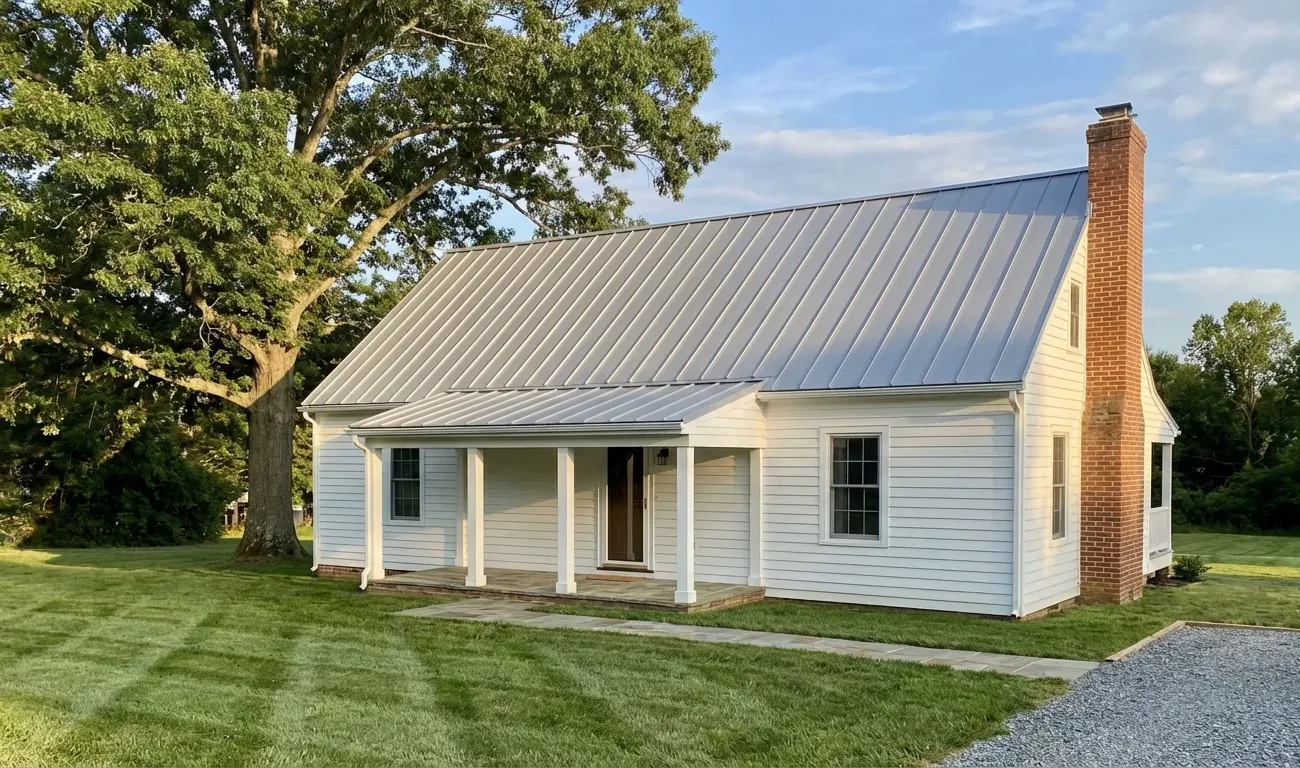 Same metal roof after professional coating