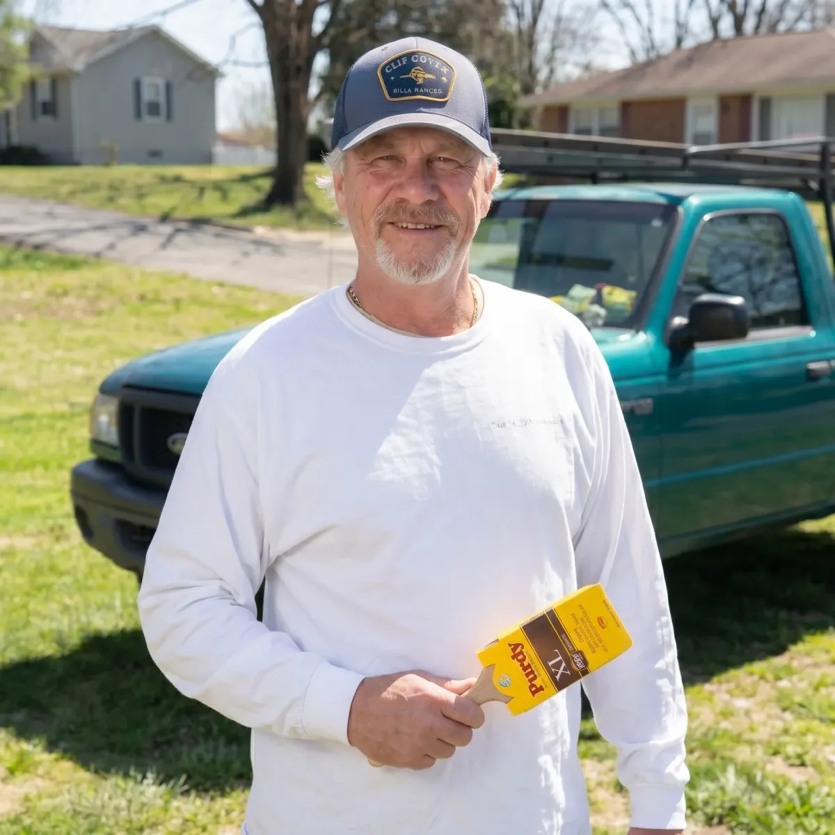David Foster, owner of Greystone Painting, on a job site in Front Royal, Virginia