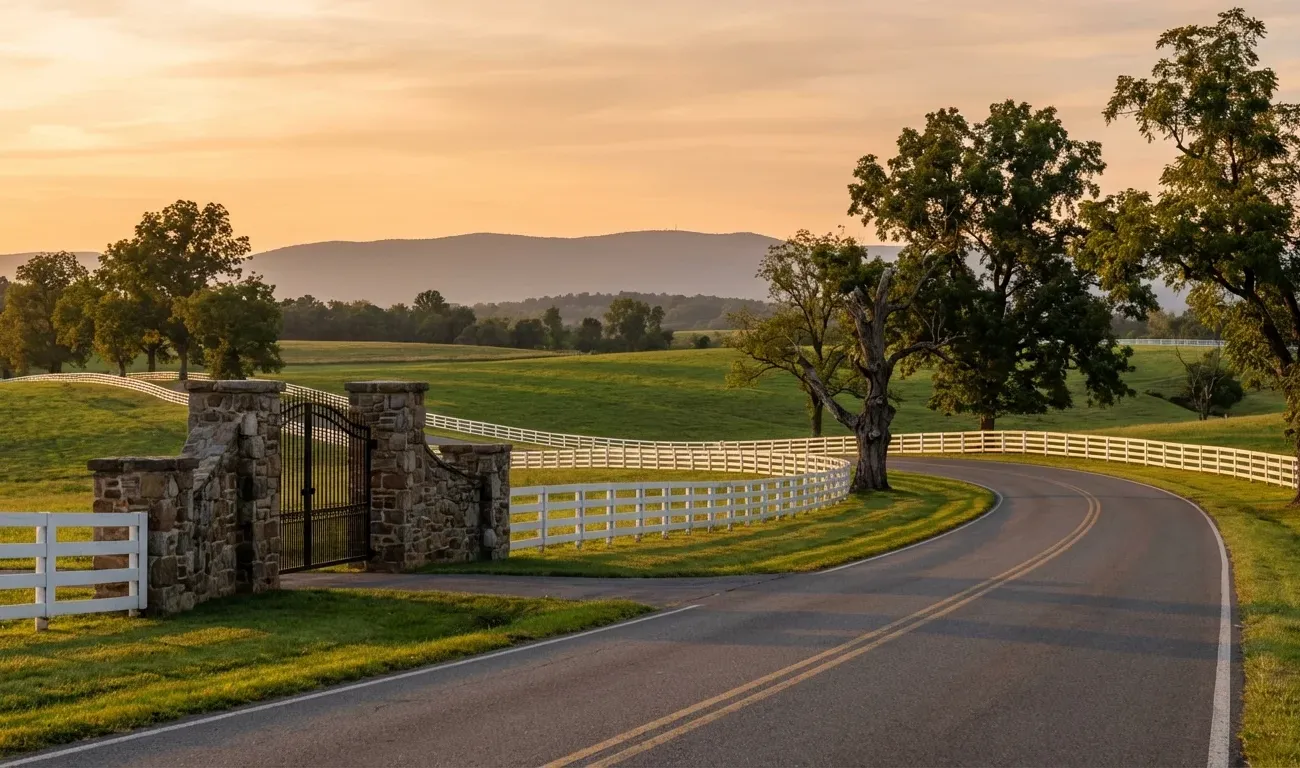 Rolling countryside in Clarke County, Virginia