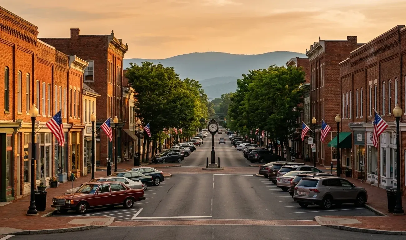 Warren County, Virginia courthouse and downtown area